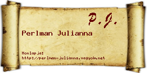 Perlman Julianna névjegykártya